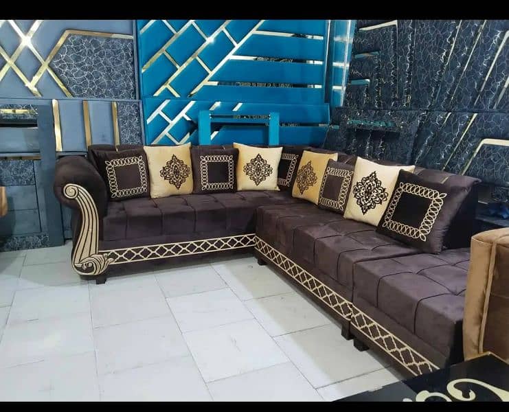 brand new elegant design L shape corner sofa in master molty foam 4