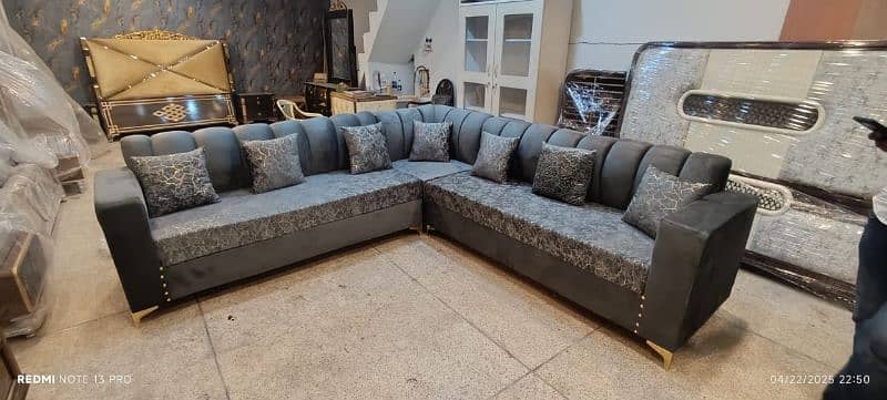brand new elegant design L shape corner sofa in master molty foam 10