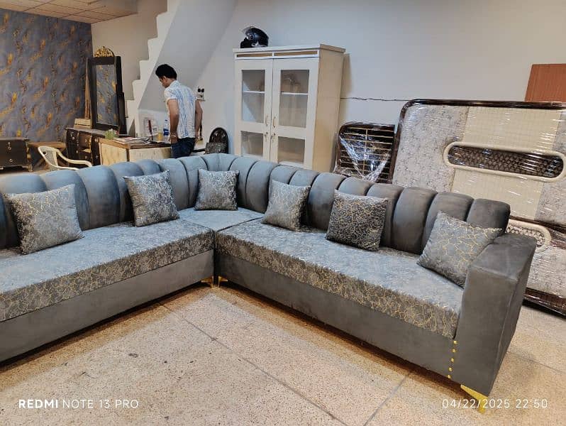 brand new elegant design L shape corner sofa in master molty foam 11