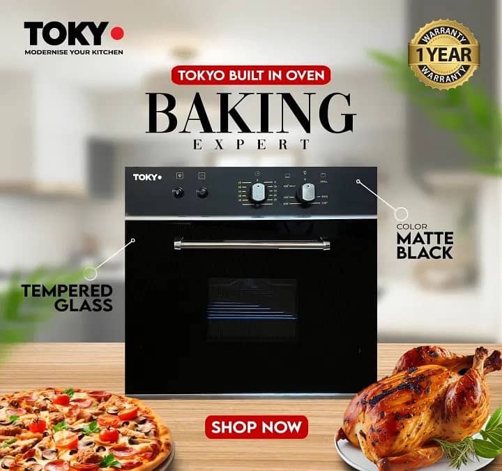 TOKYO Gas Built-in Oven Black, Mercury & Silver-Black - Brand Warranty 0