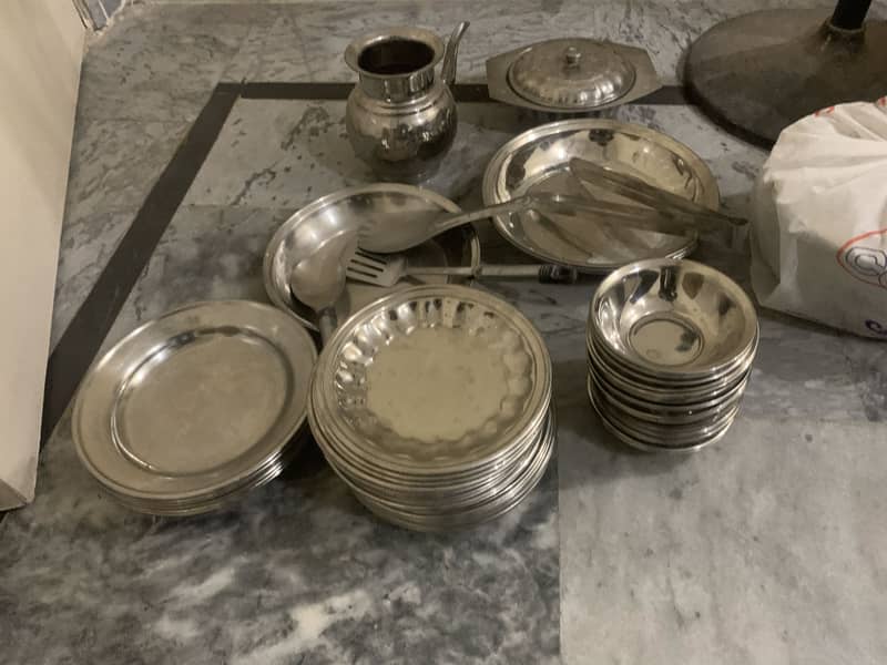 Steel plates and bowls 1