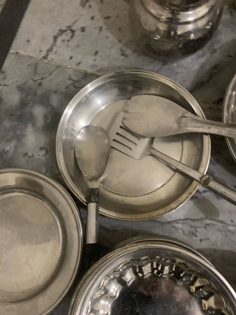 Steel plates and bowls 2