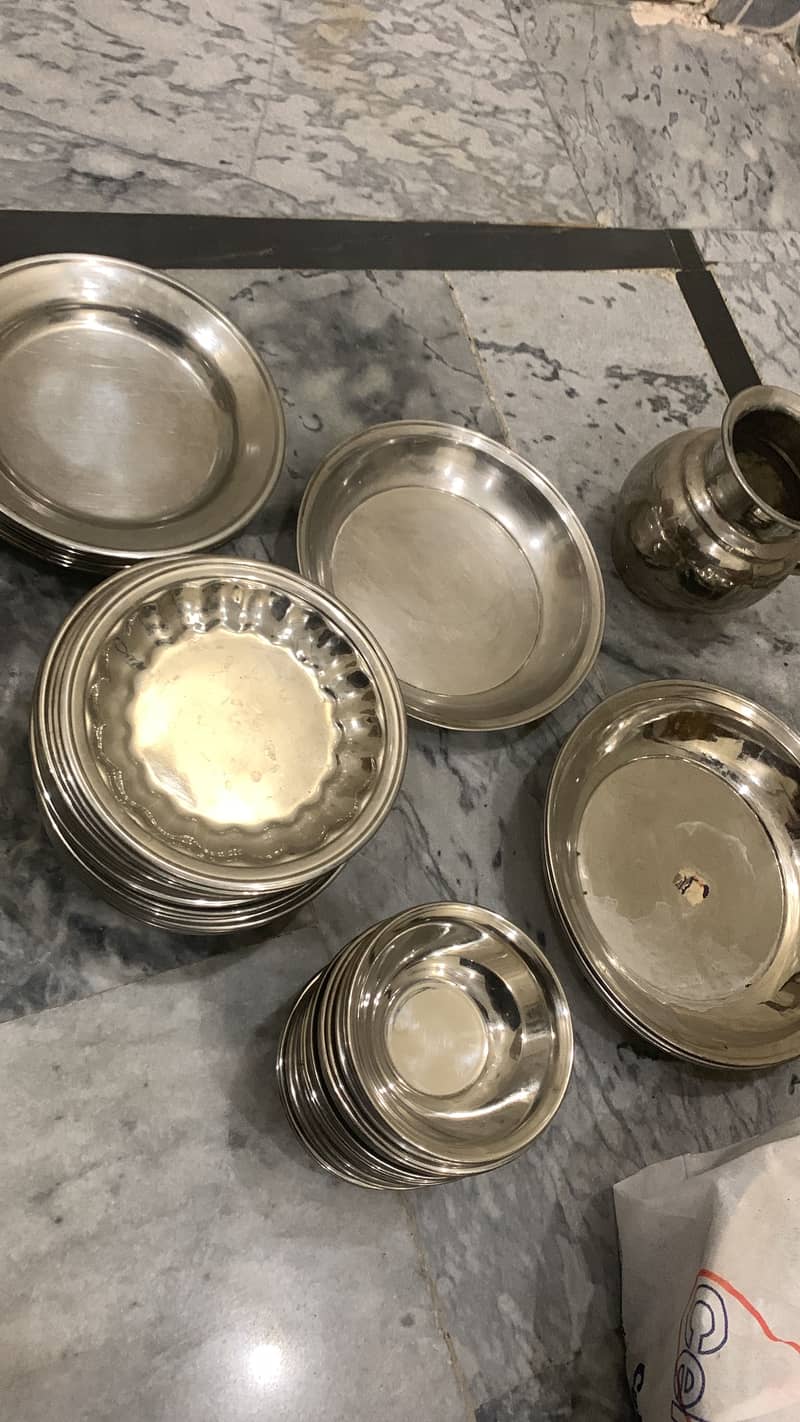 Steel plates and bowls 4