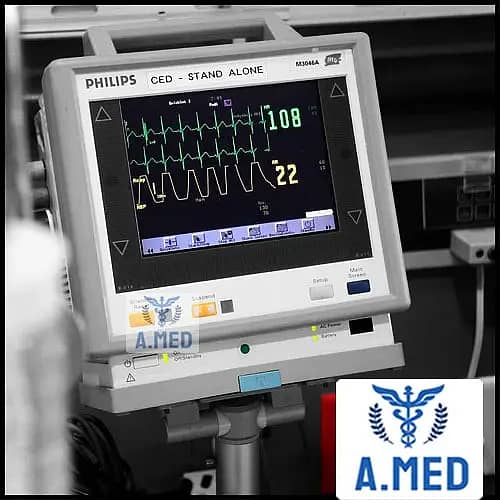 Cardiac Monitor, ICU Monitor, Portable BP Patient monitor UK Imported 14