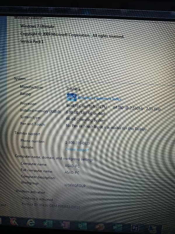 Toshiba laptop in good condition urgent sale! 7