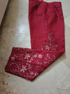 Embroidered trouser
