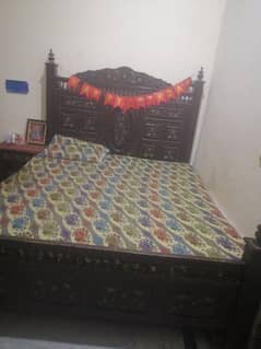 Bed with two side table