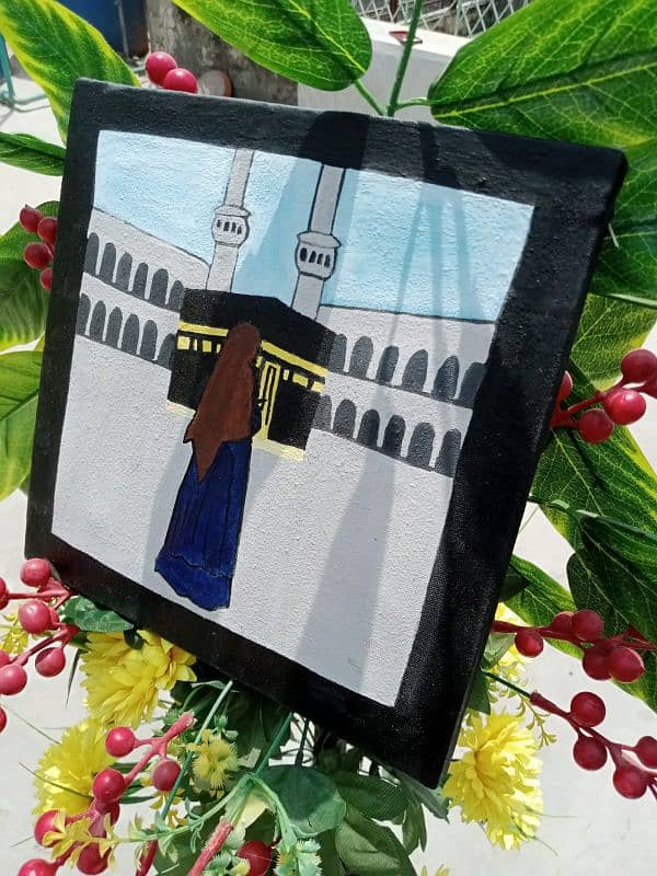 Canvas painting of khana kaba 0