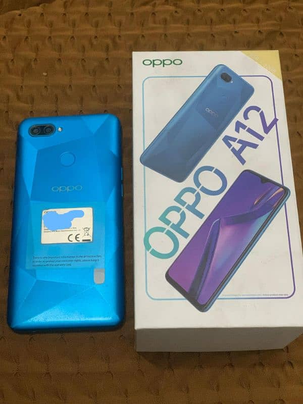 OPPO A12 3 & 32 NO OPEN NO REPAIR ORIGINAL BOX AND CABLE ALL OKAY 0
