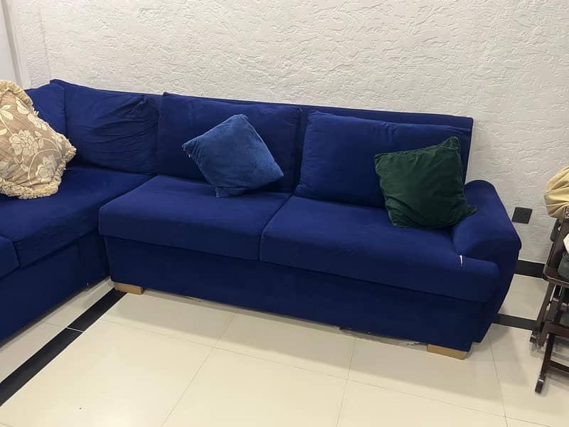 Sofa seater navy blue 2