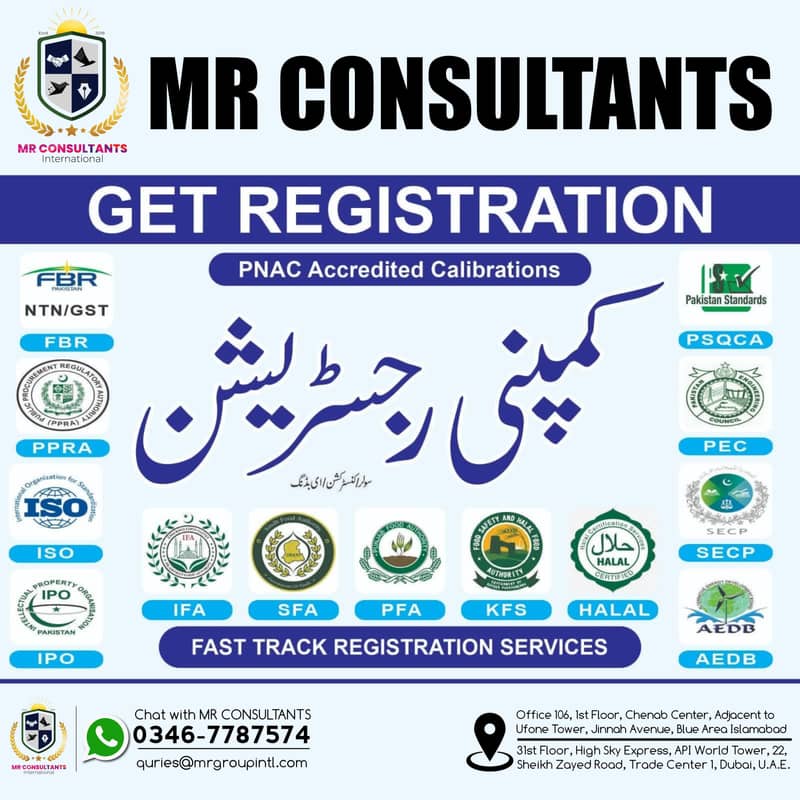 Company Registration, NTN, Tax Return, PEC, SECP, Import Export, NGO 1