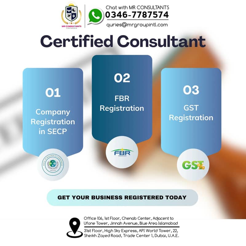 Company Registration, NTN, Tax Return, PEC, SECP, Import Export, NGO 2
