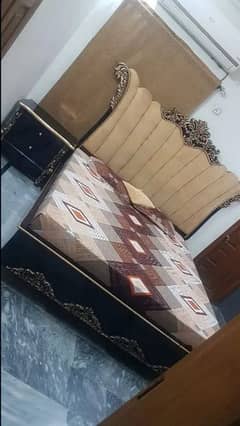 king size doubal bed with 2 side tabal . dressing without matress