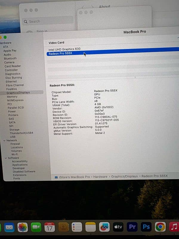 MacBook Pro 2019 32GB RAM CORE I9 15 INCH 7