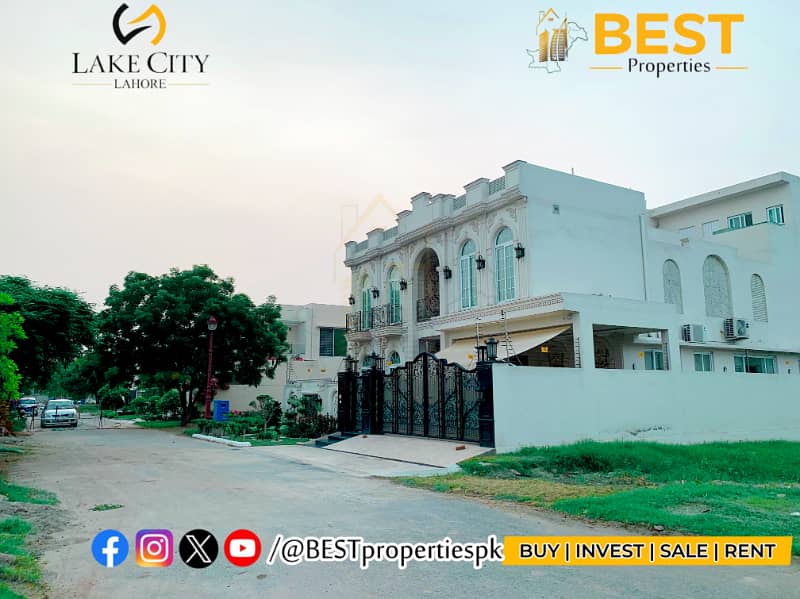 1 Kanal Cheapest Plot for SALE in Block M2 Lake City Lahore 0