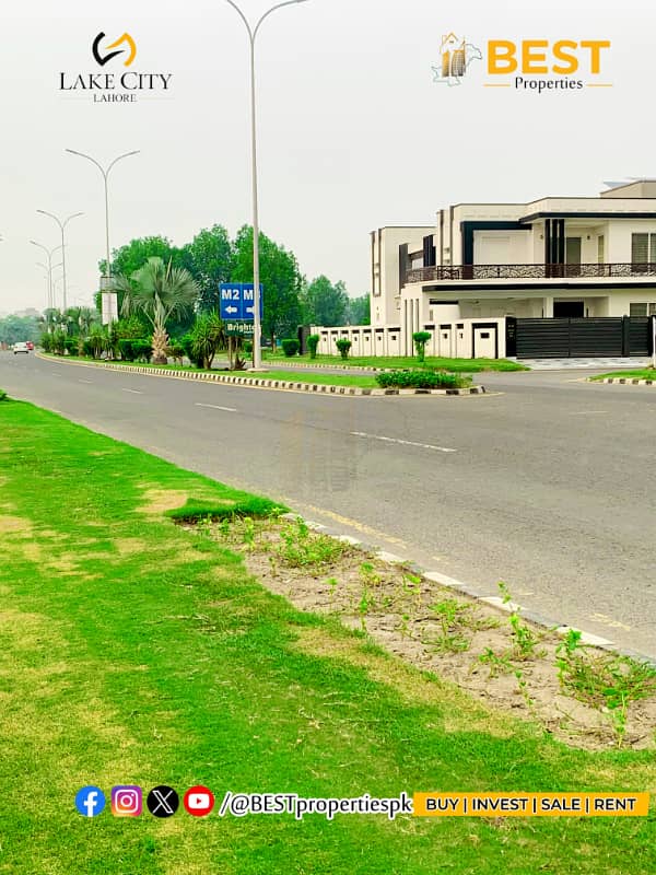 1 Kanal Cheapest Plot for SALE in Block M2 Lake City Lahore 1