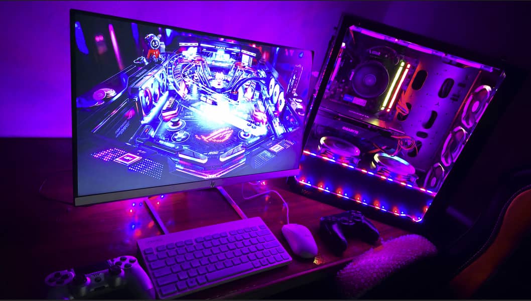 GAMING PC SETUP (PC/MONITOR+FREE PS4 CONTROLERS) 0