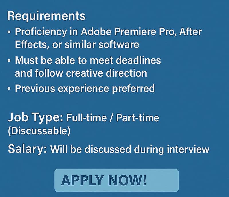 creative and skilled Video Editor 1