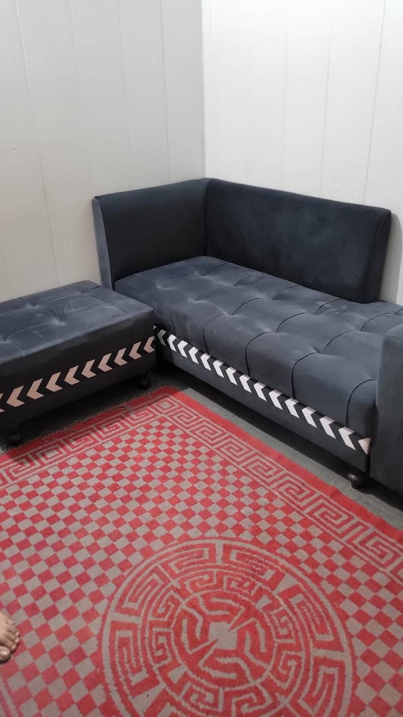 Bed & L shape sofa set for sale urgent in Rawalpindi Islamabad 3