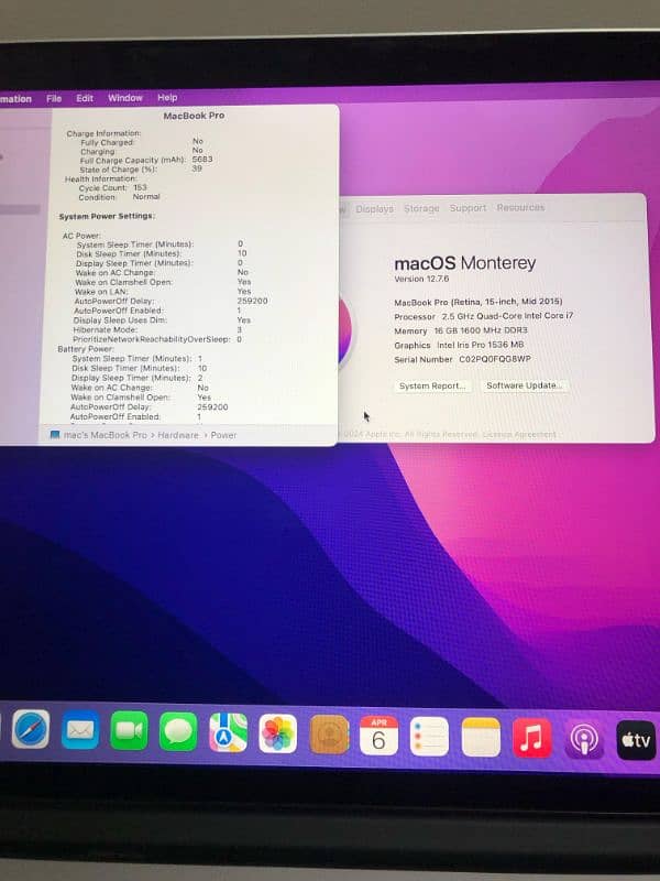 MACBOOK PRO 2015| COREI7| 16/512| ISLAMABAD 0