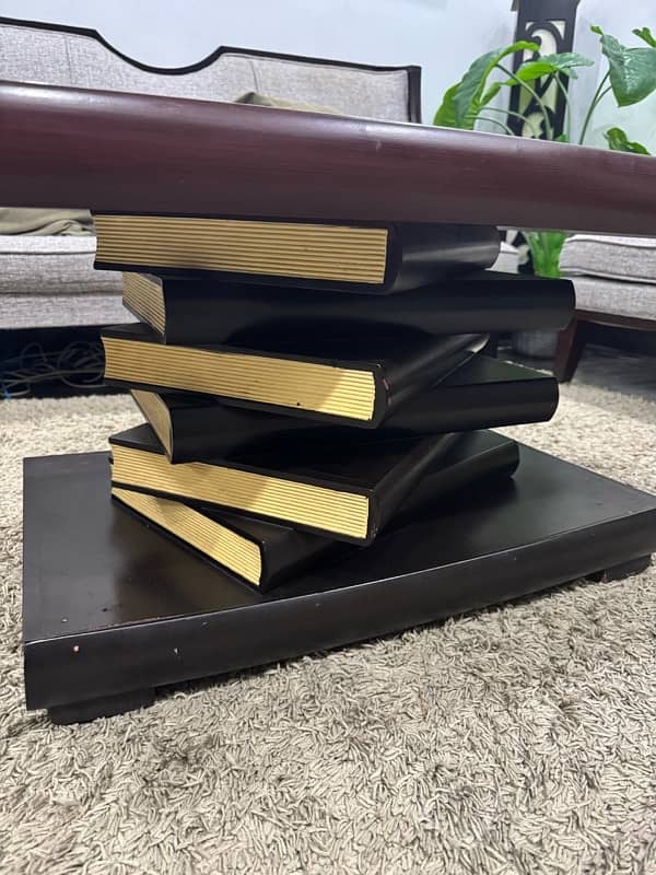 Brown Centre Table Set (Books Design) 3