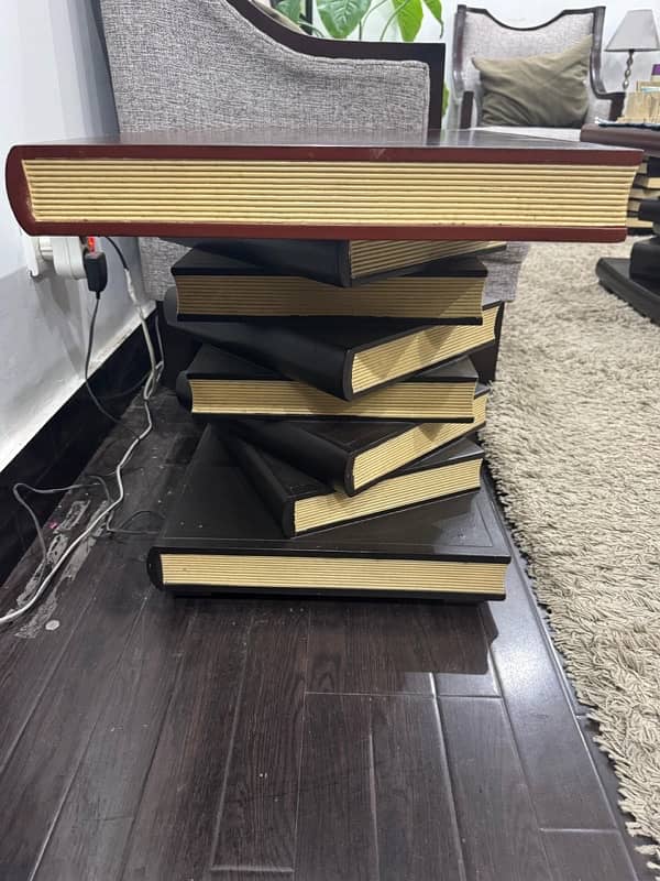 Brown Centre Table Set (Books Design) 9
