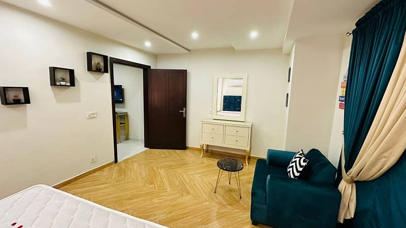 we are offering a 1 bed apartment for rent in Jasmine block bahria town 4