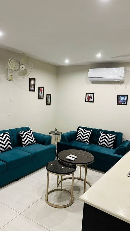 we are offering a 1 bed apartment for rent in Jasmine block bahria town 9