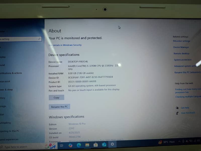 Lenovo Z580 256gb SSD 8gb RAM-i5 3th g 5