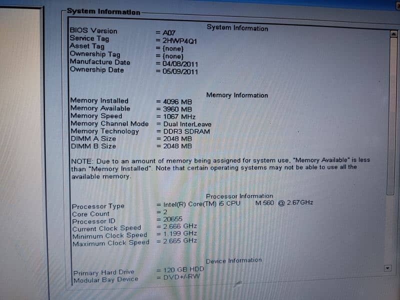 Laptop Dell latitude E6410 5