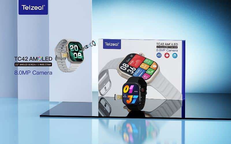 Sim Supported Android Smartwatch With Camera | Telzeal TC41 | TC42 |5G 8