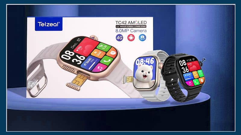 Sim Supported Android Smartwatch With Camera | Telzeal TC41 | TC42 |5G 10