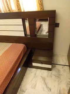 King Size Bed with mattress and Dressing For Sale