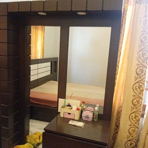 King Size Bed with mattress and Dressing For Sale 2