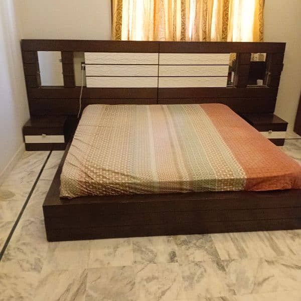 King Size Bed with mattress and Dressing For Sale 3