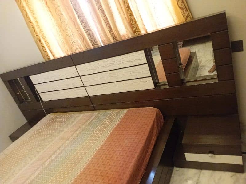 King Size Bed with mattress and Dressing For Sale 4