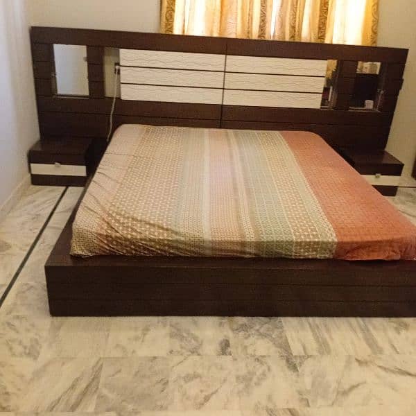 King Size Bed with mattress and Dressing For Sale 5
