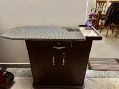 Iron stand with drawer and cabinets