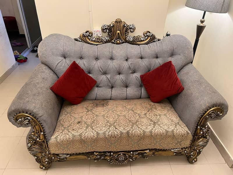 Elgant 7-seater Golden Sofa Set - Luxurious Comfort For Your LivingRoo 4