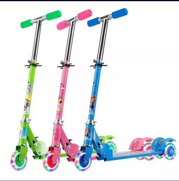 metal scooty for the baby kids foldable with light rubber wheel 1