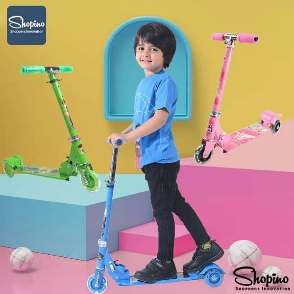 metal scooty for the baby kids foldable with light rubber wheel 2