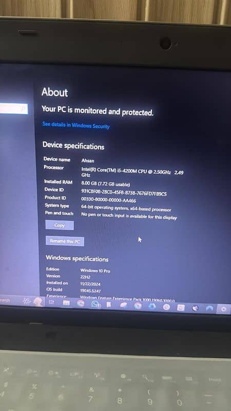 Lenovo Core i5 4th Gen 8gb Ram 256gb SSD 0