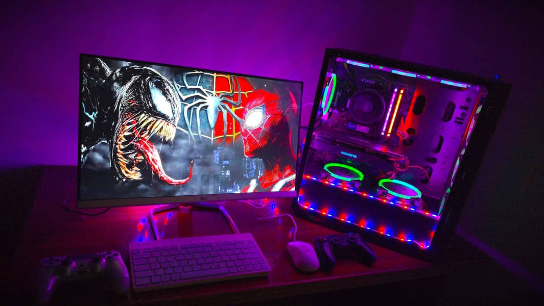 BEAST GAMING PC WITH MONITOR+FREE 2 PS4 CONTROLLERS 0