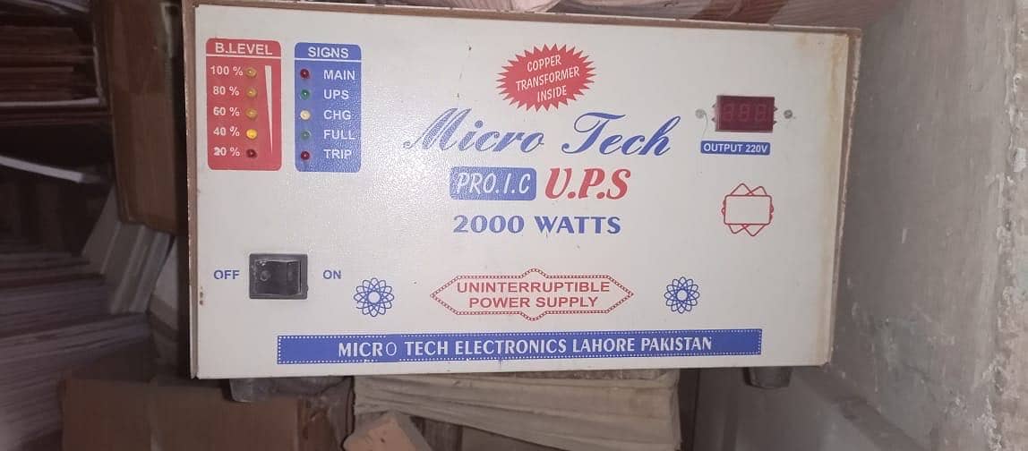 Micro Tech UPS  2000 Watts 36 Volts 0