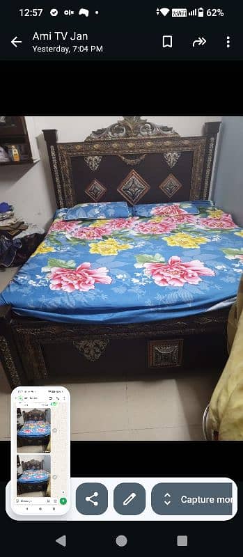 bed with spring mattress 0