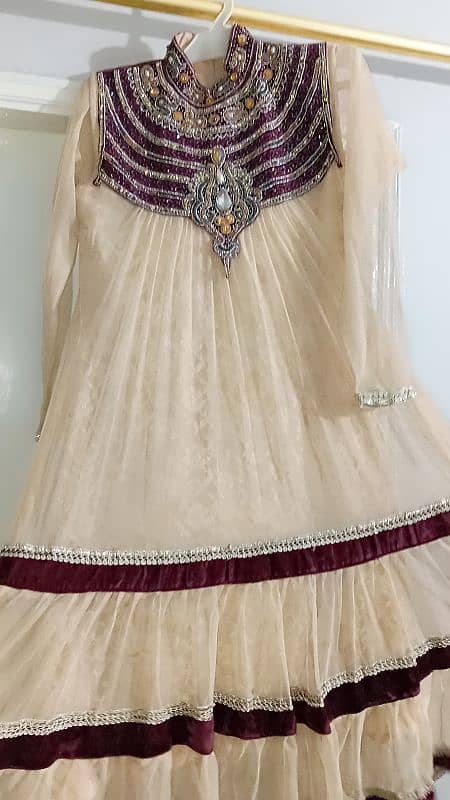 net and velvet frock 1