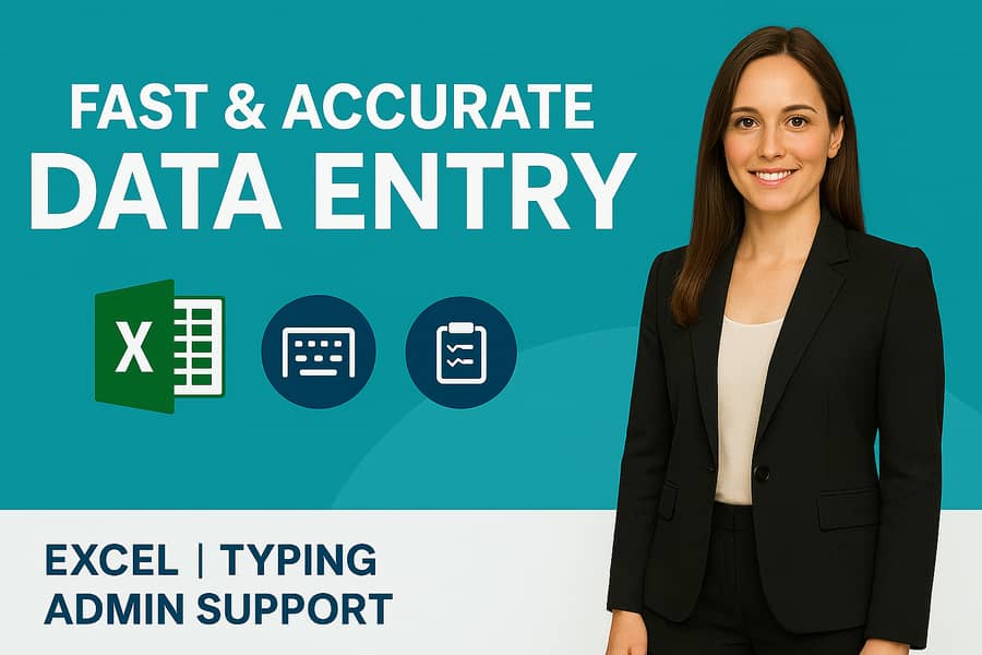 I will do fast and accurate data entry, excel,and,typing work 0