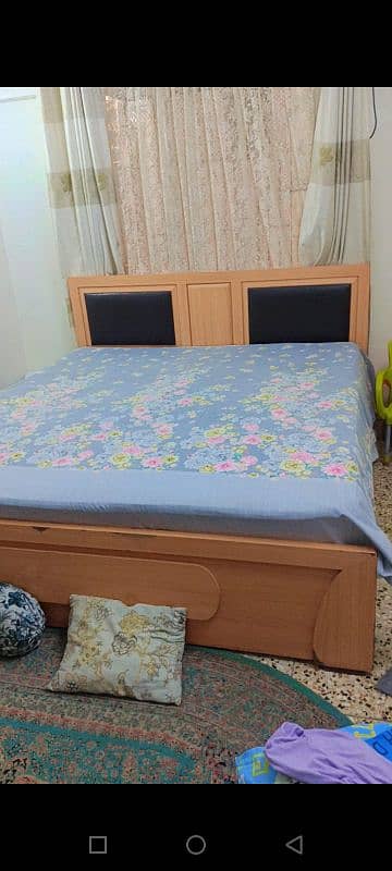 Bed with spring metress 0