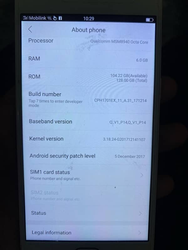 oppo A57 Pta approved 0