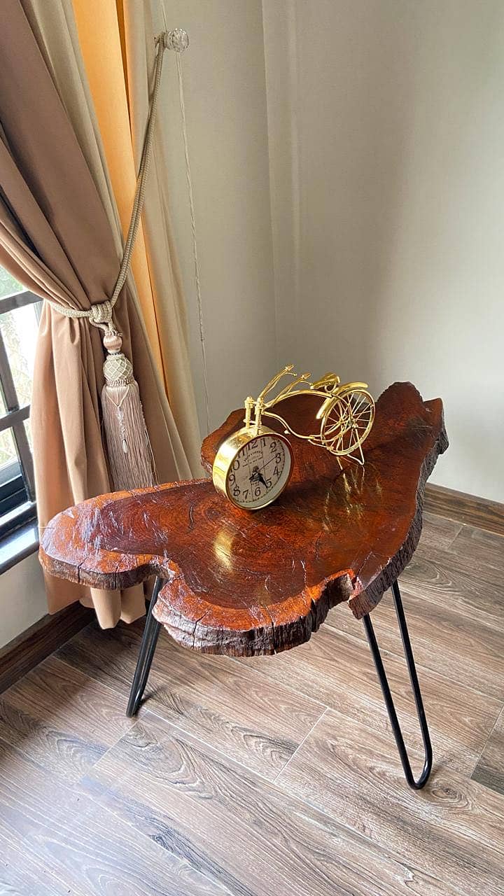 Raw wood coffee table 0